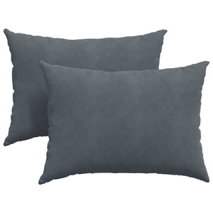 vidaXL Sofa Cushions 2 pcs Dark Grey 70 x 50 cm Corduroy
