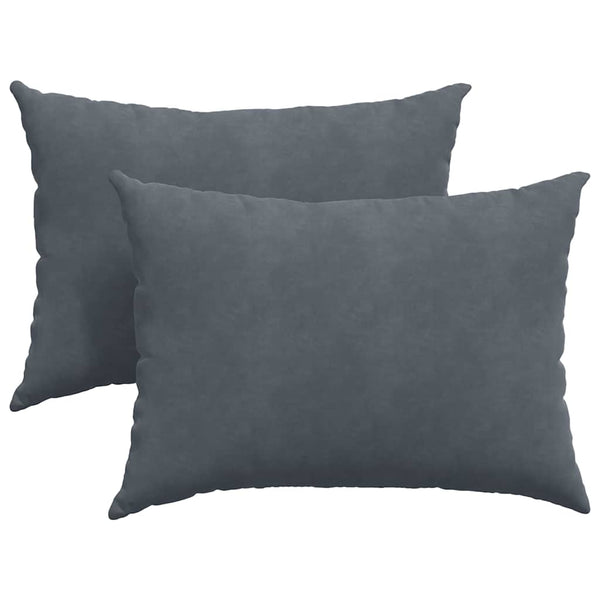 vidaXL Sofa Cushions 2 pcs Dark Grey 70 x 50 cm Corduroy