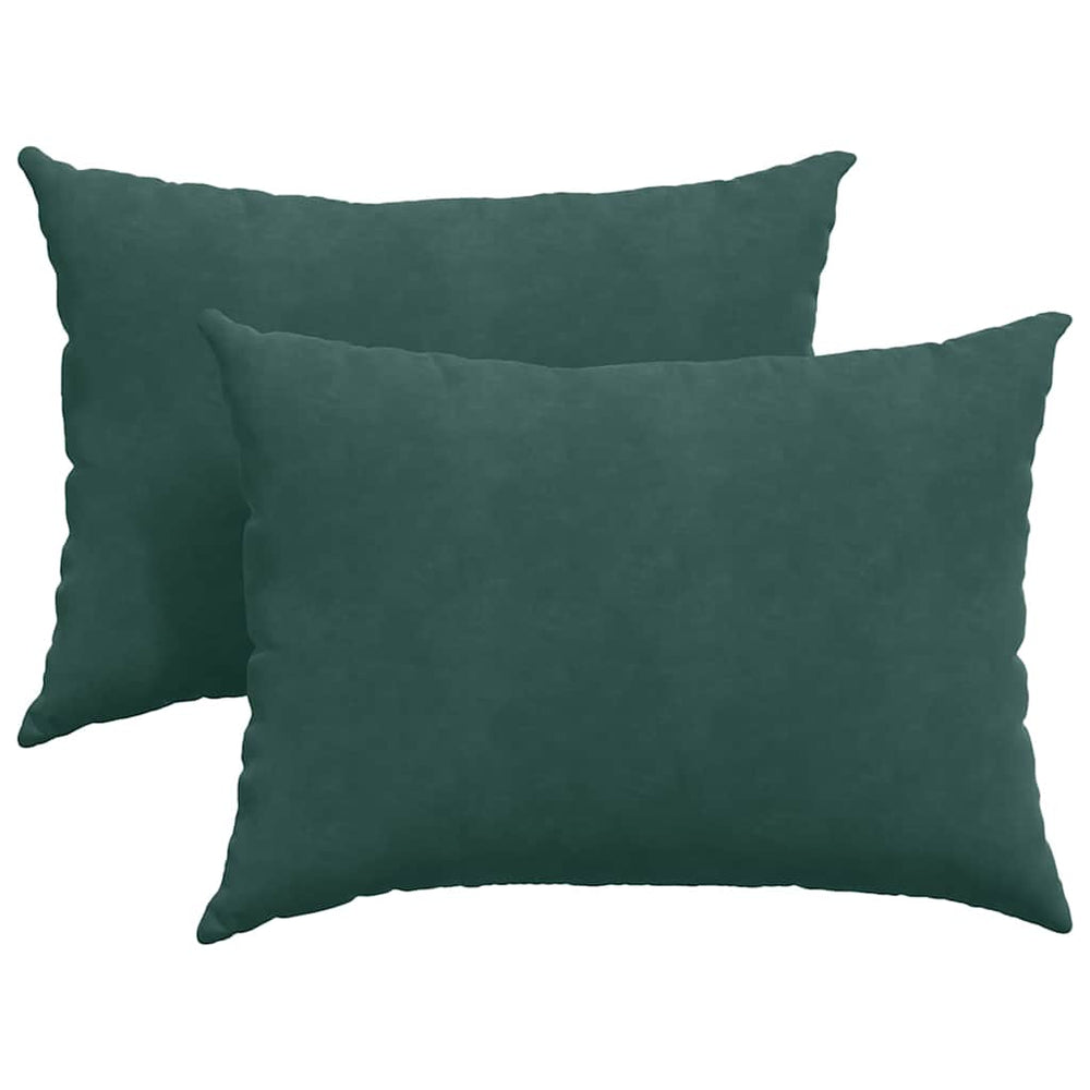 vidaXL Sofa Cushions 2 pcs Dark Green 70 x 50 cm Corduroy