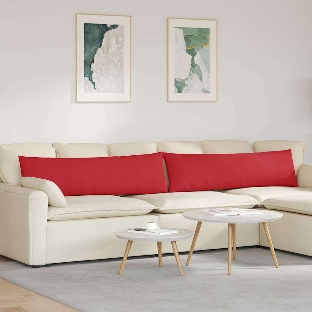 Rote Sofakissen 2er Set 145x40 cm