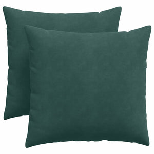 vidaXL Sofa Cushions 2 pcs Dark Green 45 x 45 cm Corduroy