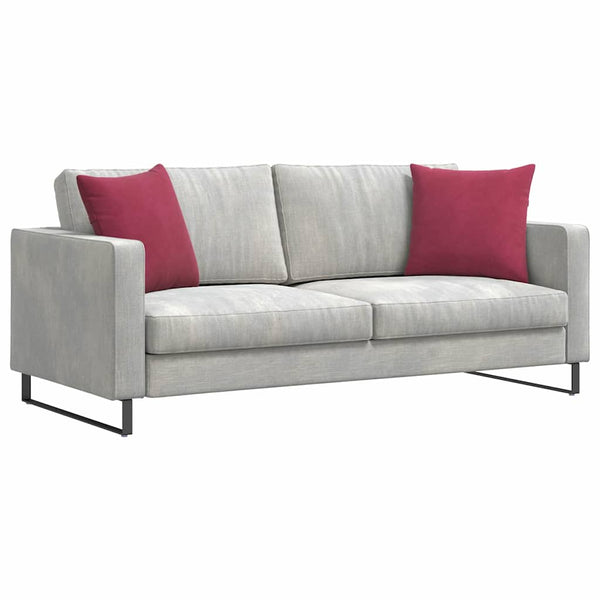 vidaXL Sofa Cushions 2 pcs Wine Red 45 x 45 cm Corduroy