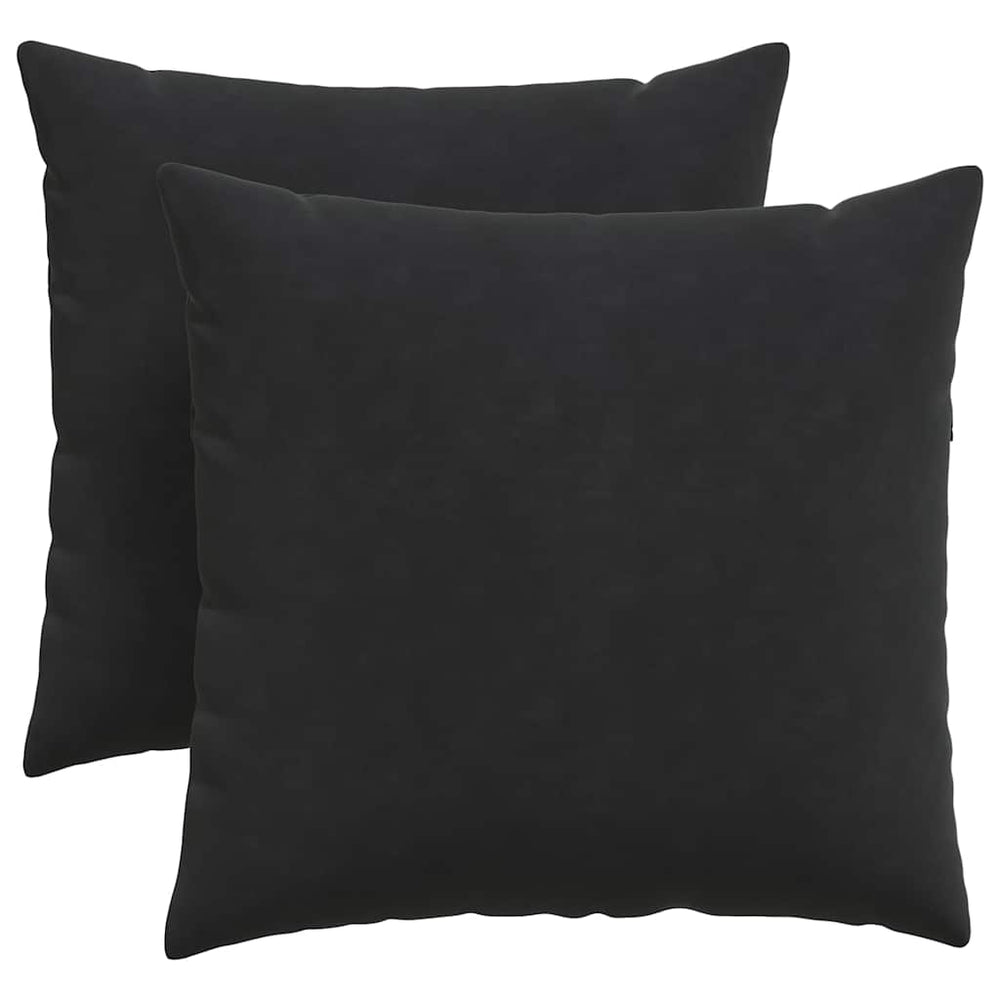 vidaXL Sofa Cushions 2 pcs Black 45 x 45 cm Corduroy