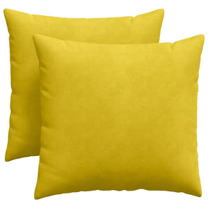 vidaXL Sofa Cushions 2 pcs Yellow 45x45 cm Corduroy