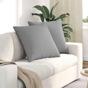 vidaXL Sofa Cushions 2 pcs Cloud Grey 60 x 60 cm Fabric