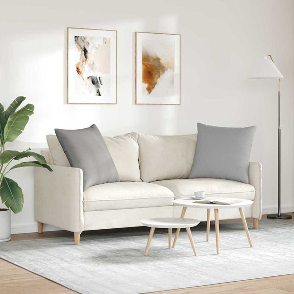 vidaXL Sofa Cushions 2 pcs Cloud Grey 60 x 60 cm Fabric