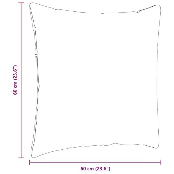 vidaXL Sofa Cushions 2 pcs Cloud Grey 60 x 60 cm Fabric