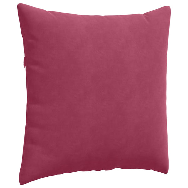 Weinrote Cord Sofakissen 80x80 cm - 2er Set