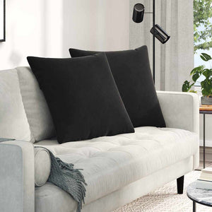 Sofakissen Set Schwarz Cord 80x80cm