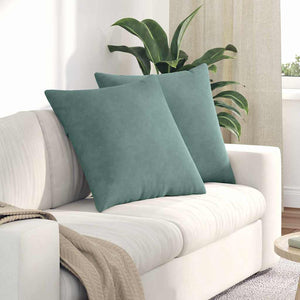 Sofakissen 2er Set, Cord Meergrün 80x80cm