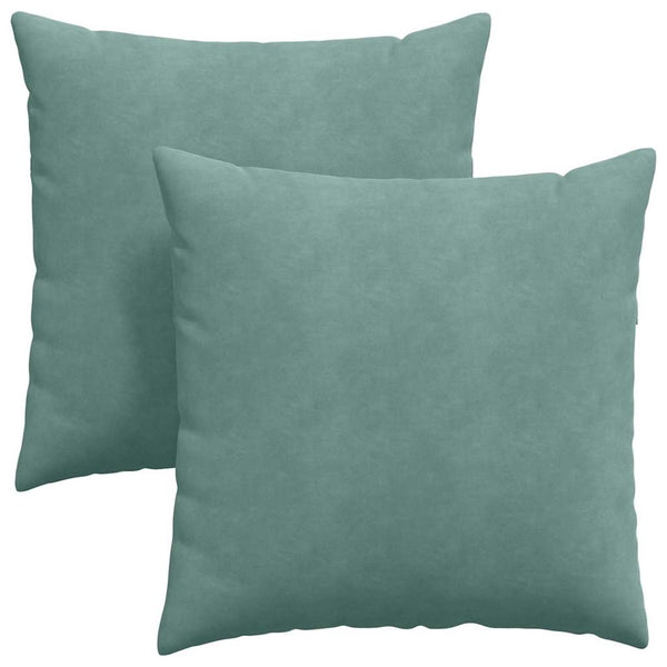 Sofakissen 2er Set, Cord Meergrün 80x80cm