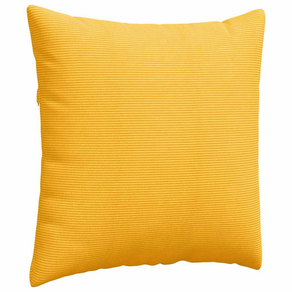 Cord Sofakissen Gelb 80x80cm 2er-Set