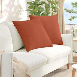 Cord Sofakissen 2er Set Rot-Orange 80x80