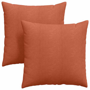 Cord Sofakissen 2er Set Rot-Orange 80x80