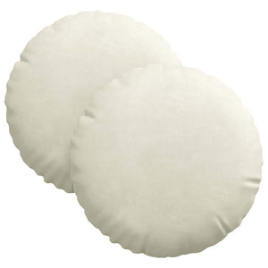 Sitzkissen 2er Set Creme Samt Ø30cm