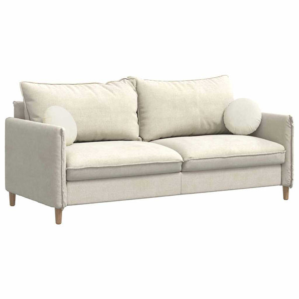 Sitzkissen 2er Set Creme Samt Ø30cm