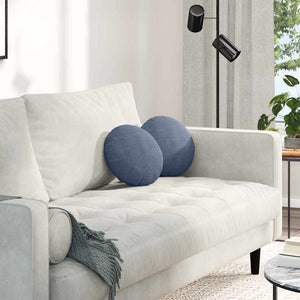 Sitzkissen 2er Set Blau Cord