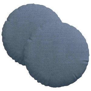 Sitzkissen 2er Set Blau Cord