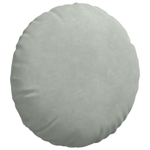 Sitzkissen 2er Set Hellgrau Samt Ø40cm