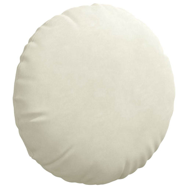 vidaXL Seat Cushion 2 pcs Cream Ø 40 x 13 cm Velvet