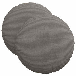 vidaXL Seat Cushions 2 pcs Light Grey Ø 40 cm Corduroy