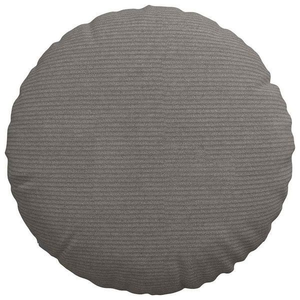 vidaXL Seat Cushions 2 pcs Light Grey Ø 40 cm Corduroy