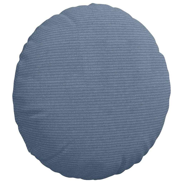 vidaXL Seat cushions 2 pcs Blue Ø 40 cm Corduroy