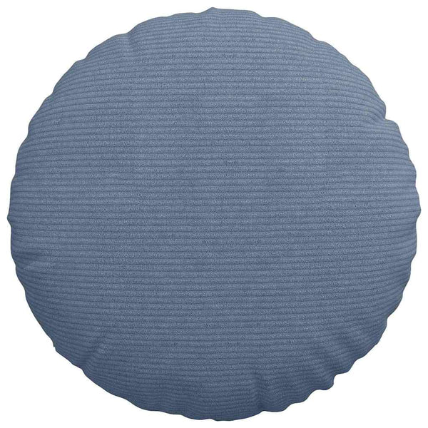 vidaXL Seat cushions 2 pcs Blue Ø 40 cm Corduroy