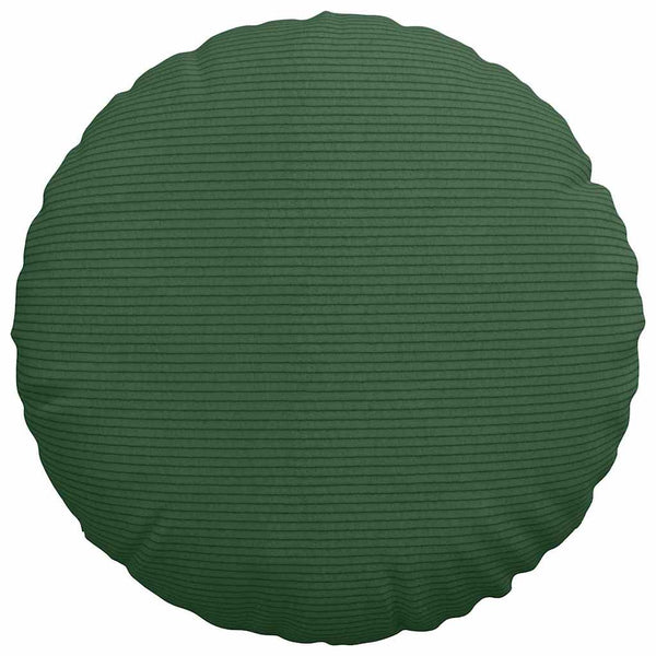 vidaXL Seat Cushions 2 pcs Dark Green Ø 40 cm Corduroy