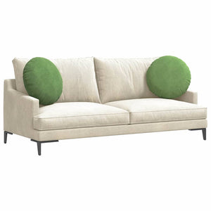 vidaXL Seat Cushions 2 pcs Light Green Ø50 x 19 cm Velvet
