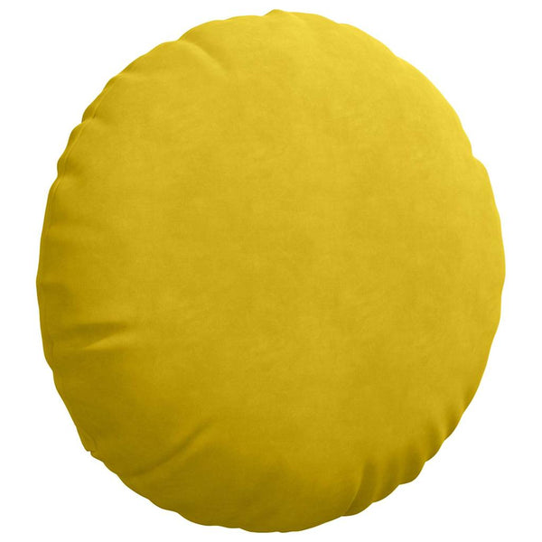 vidaXL Seat Cushion 2 pcs Yellow Ø50 x 19 cm Velvet