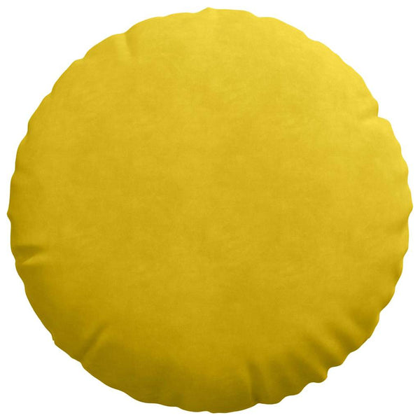 vidaXL Seat Cushion 2 pcs Yellow Ø50 x 19 cm Velvet
