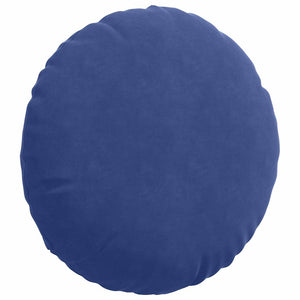 vidaXL Seat Cushions 2 pcs Police Blue Ø50 x 19 cm Velvet