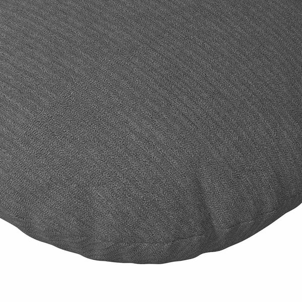 vidaXL Seat Cushions 2 pcs Dark Grey Ø50 x 19 cm Corduroy