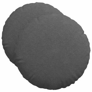vidaXL Seat Cushions 2 pcs Dark Grey Ø50 x 19 cm Corduroy
