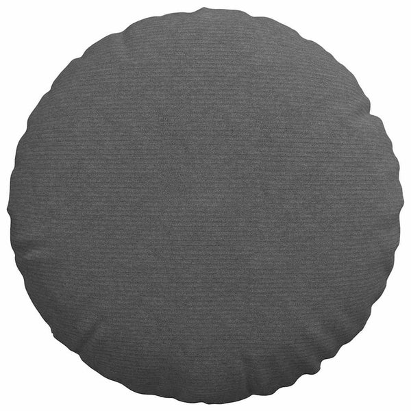 vidaXL Seat Cushions 2 pcs Dark Grey Ø50 x 19 cm Corduroy