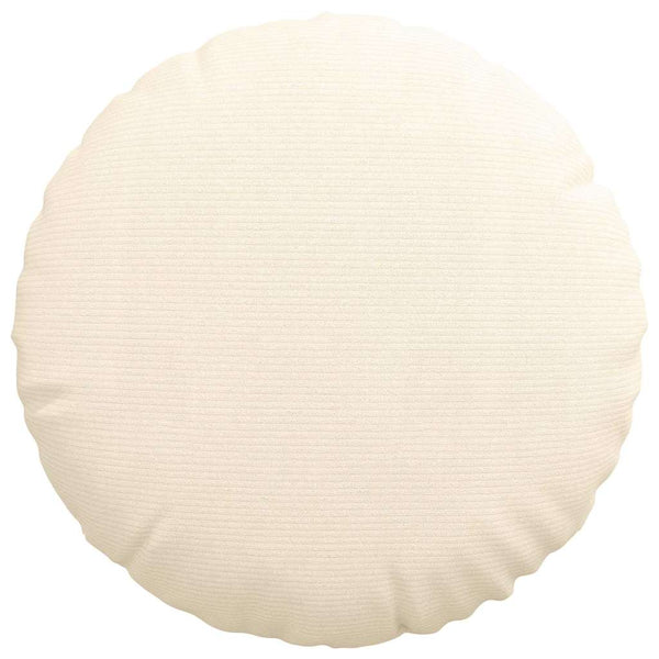 vidaXL Seat Cushions 2 pcs Cream Ø50 x 19 cm Cord Fabric