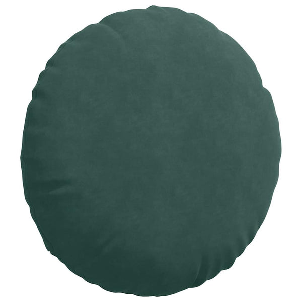 vidaXL Seat Cushions 2 pcs Dark Green Ø60 x 21 cm Velvet