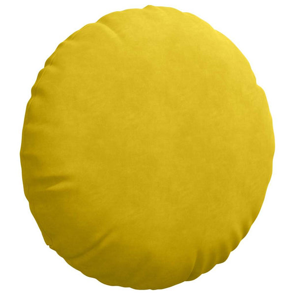 vidaXL Floor Pillows 2 pcs Yellow Ø60 x 21 cm Velvet