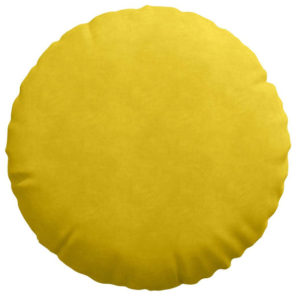 vidaXL Floor Pillows 2 pcs Yellow Ø60 x 21 cm Velvet