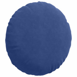 vidaXL Seat Cushions 2 pcs Police Blue Ø60 x 21 cm Velvet