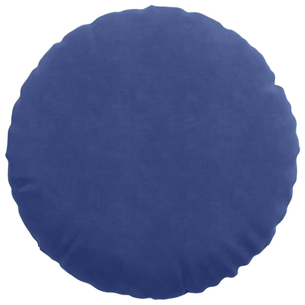vidaXL Seat Cushions 2 pcs Police Blue Ø60 x 21 cm Velvet