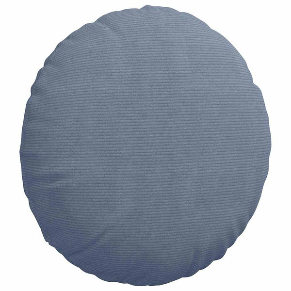 vidaXL Seat Cushions 2 pcs Blue Ø60 x 21 cm Corduroy