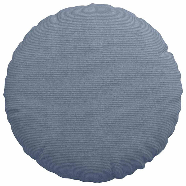vidaXL Seat Cushions 2 pcs Blue Ø60 x 21 cm Corduroy