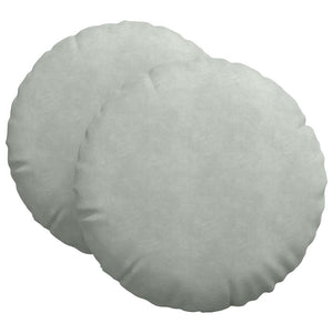 vidaXL Seat Cushions 2 pcs Light Grey Ø 80 x 29 cm Velvet