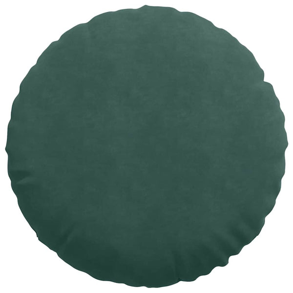 vidaXL Seat Cushions 2 pcs Dark Green Ø 80 x 29 cm Velvet