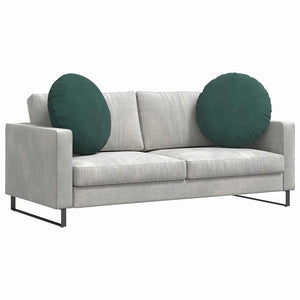 vidaXL Seat Cushions 2 pcs Dark Green Ø 80 x 29 cm Velvet