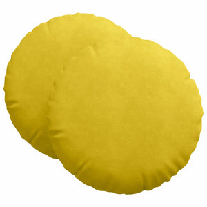 vidaXL Floor Cushions 2 pcs Yellow Ø 80 x 29 cm Velvet