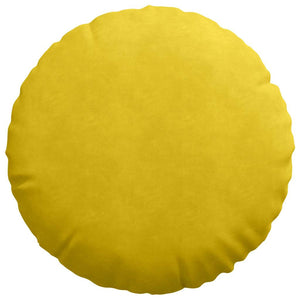 vidaXL Floor Cushions 2 pcs Yellow Ø 80 x 29 cm Velvet