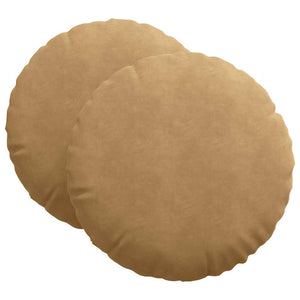 vidaXL Seat Cushions 2 pcs Brown Ø 80 x 29 cm Velvet